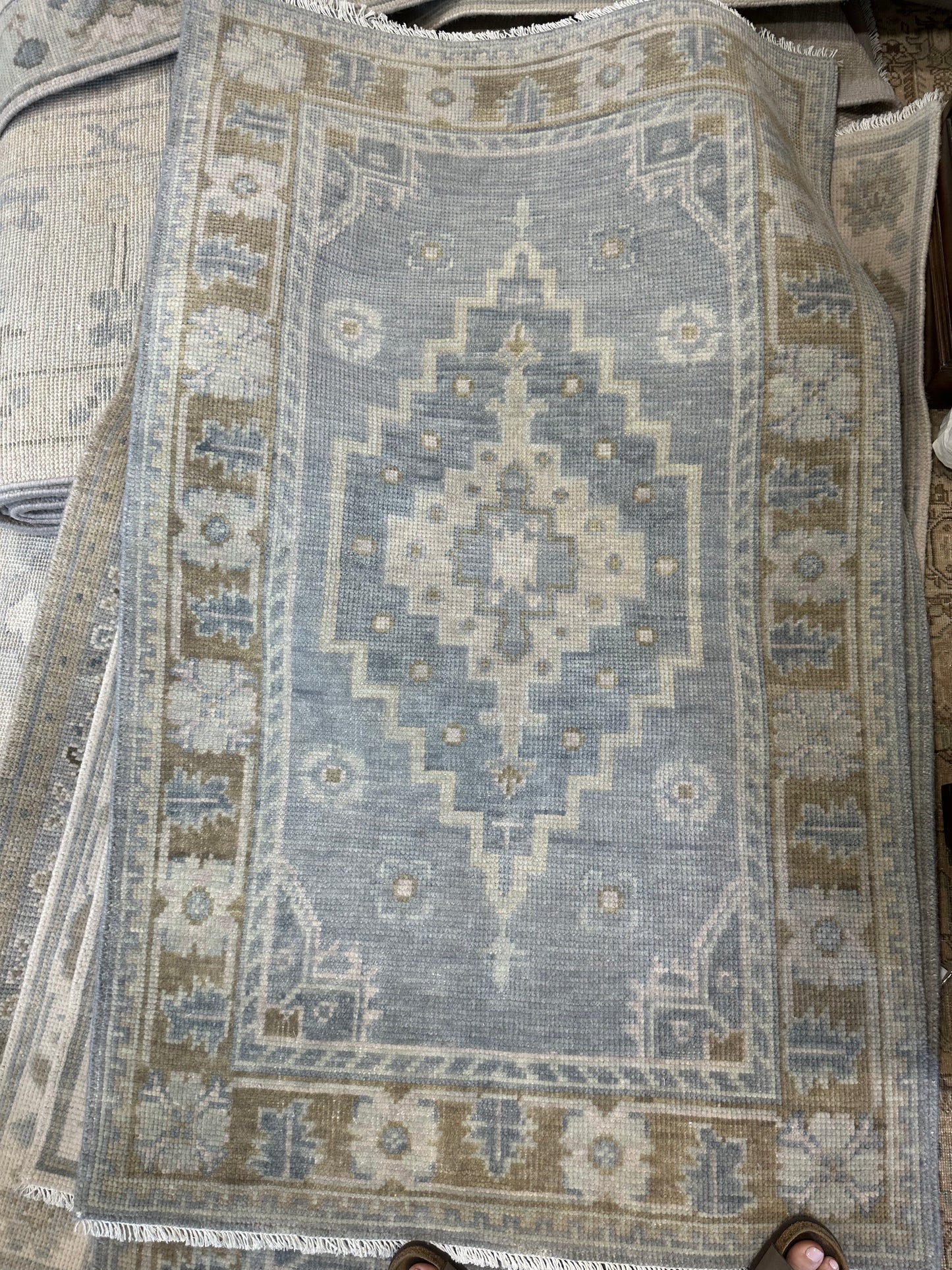 Susie Blue Modern Oushak Rug | In Stock