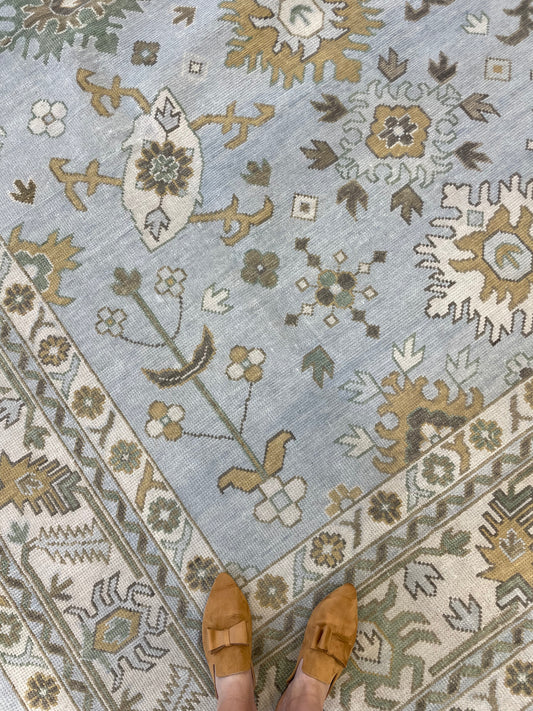 Katherine Blue Modern Oushak (In Stock)