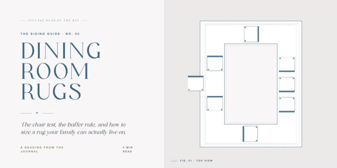 How to Size a Dining Room Rug: The Chair Test