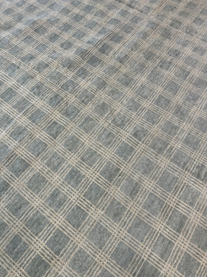 Evie Modern Oushak rug, gray-blue, very light warm gray — hand-knotted wool area rug