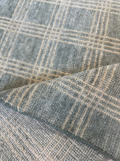 Evie Modern Oushak rug — gray-blue, very light warm gray, hand-knotted 100% wool