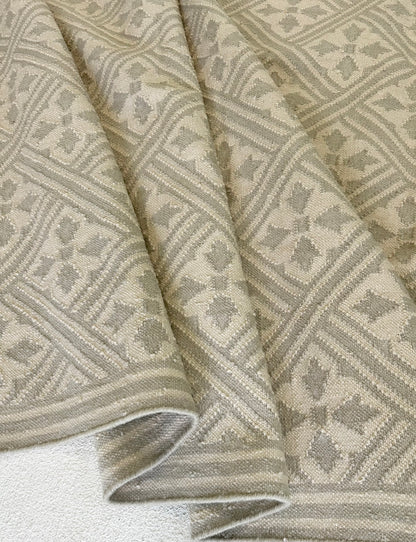 Lois oat and taupe wool flatweave rug