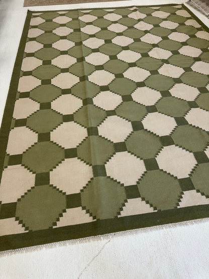 Caroline wool flatweave rug, detail view