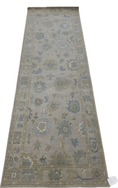 Eliza Modern Oushak rug — neutral base, soft green, gray-blue, cream, warm gold, hand-knotted 100% wool (view 11)