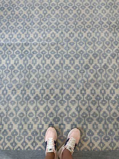 Ella Blue Modern Oushak rug — light blue, hand-knotted 100% wool