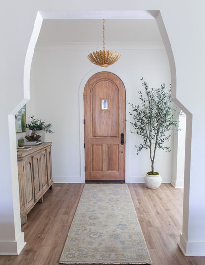 Eliza Modern Oushak rug in neutral, hand-knotted wool — full view