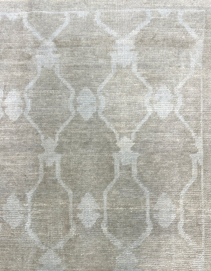 Alice Turkish Oushak rug, warm mushroom, soft cream — hand-knotted wool area rug