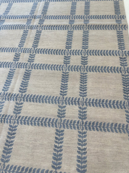 Allie Modern Oushak rug, warm gray, soft gray-blue — hand-knotted wool area rug