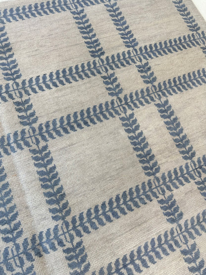 Allie Modern Oushak rug — hand-knotted wool in warm gray with warm gray, soft gray-blue