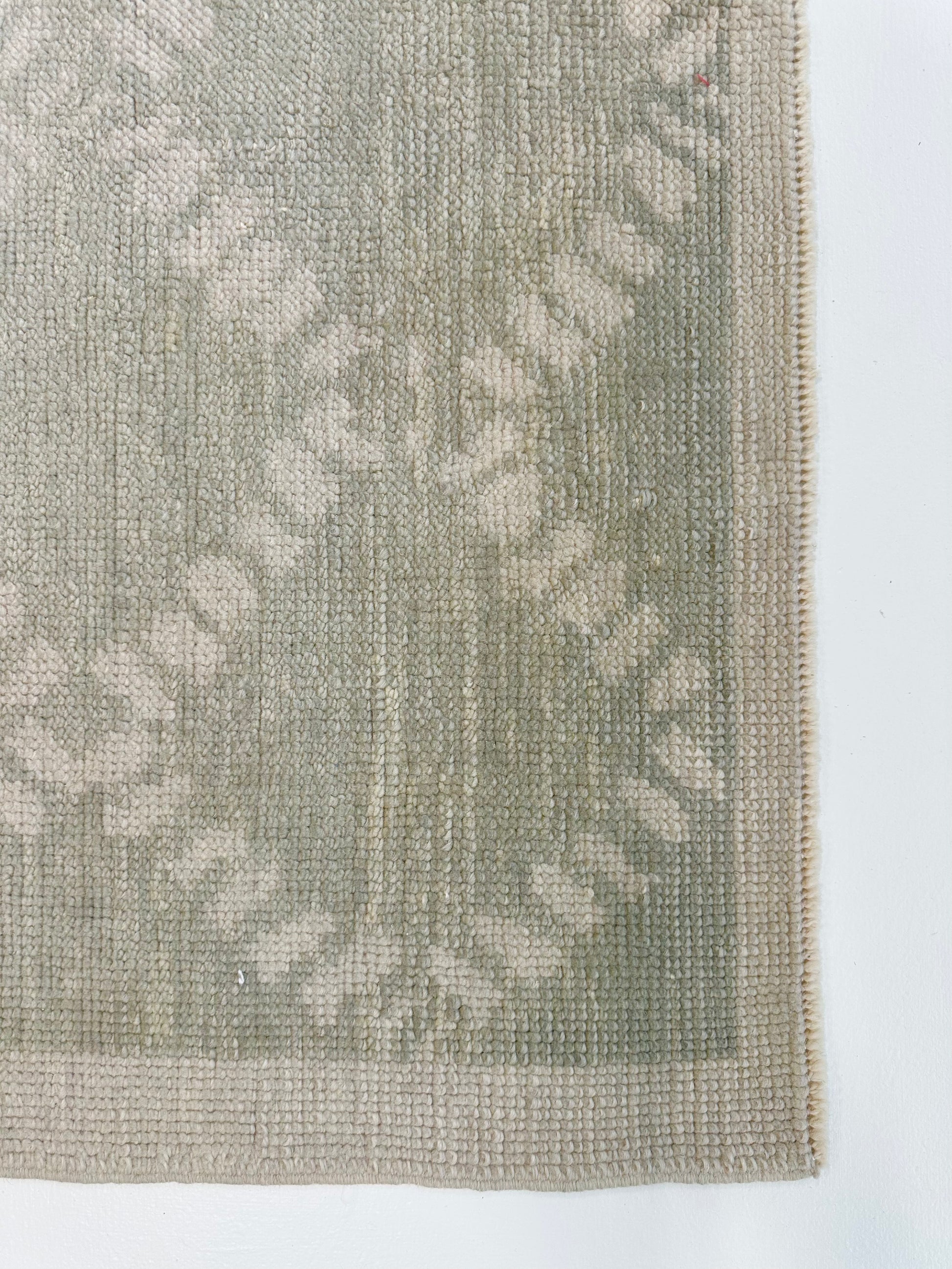 Annie Turkish Oushak rug, muted green — hand-knotted wool area rug