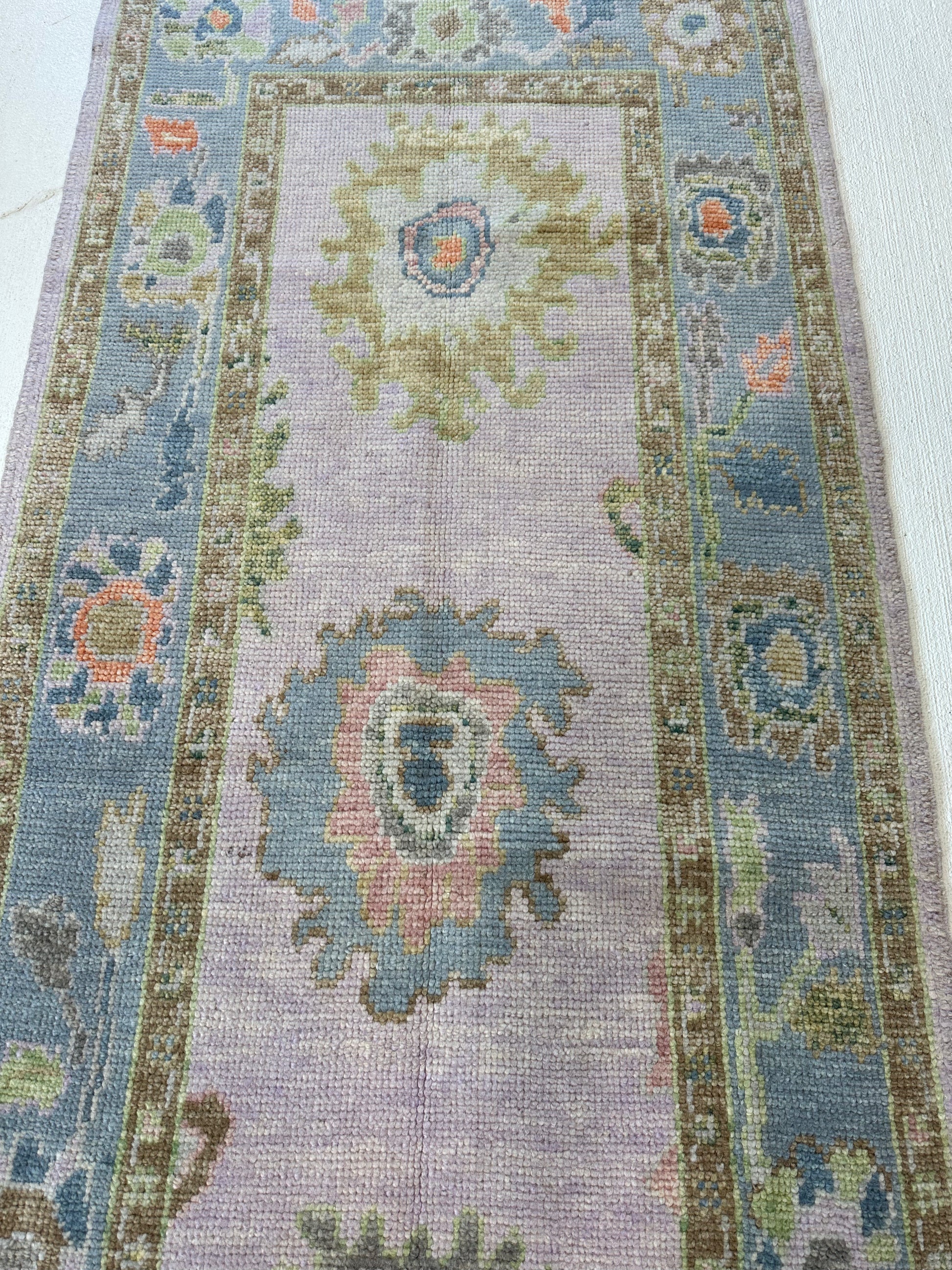 Bailey Turkish Oushak rug, side view