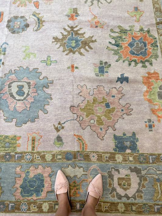 Bailey Turkish Oushak rug, hand-knotted wool in a traditional Oushak pattern