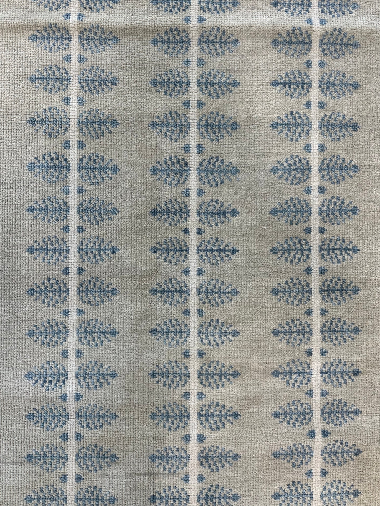 Bea Modern Oushak rug, warm gray, cream, gray-blue — hand-knotted wool area rug