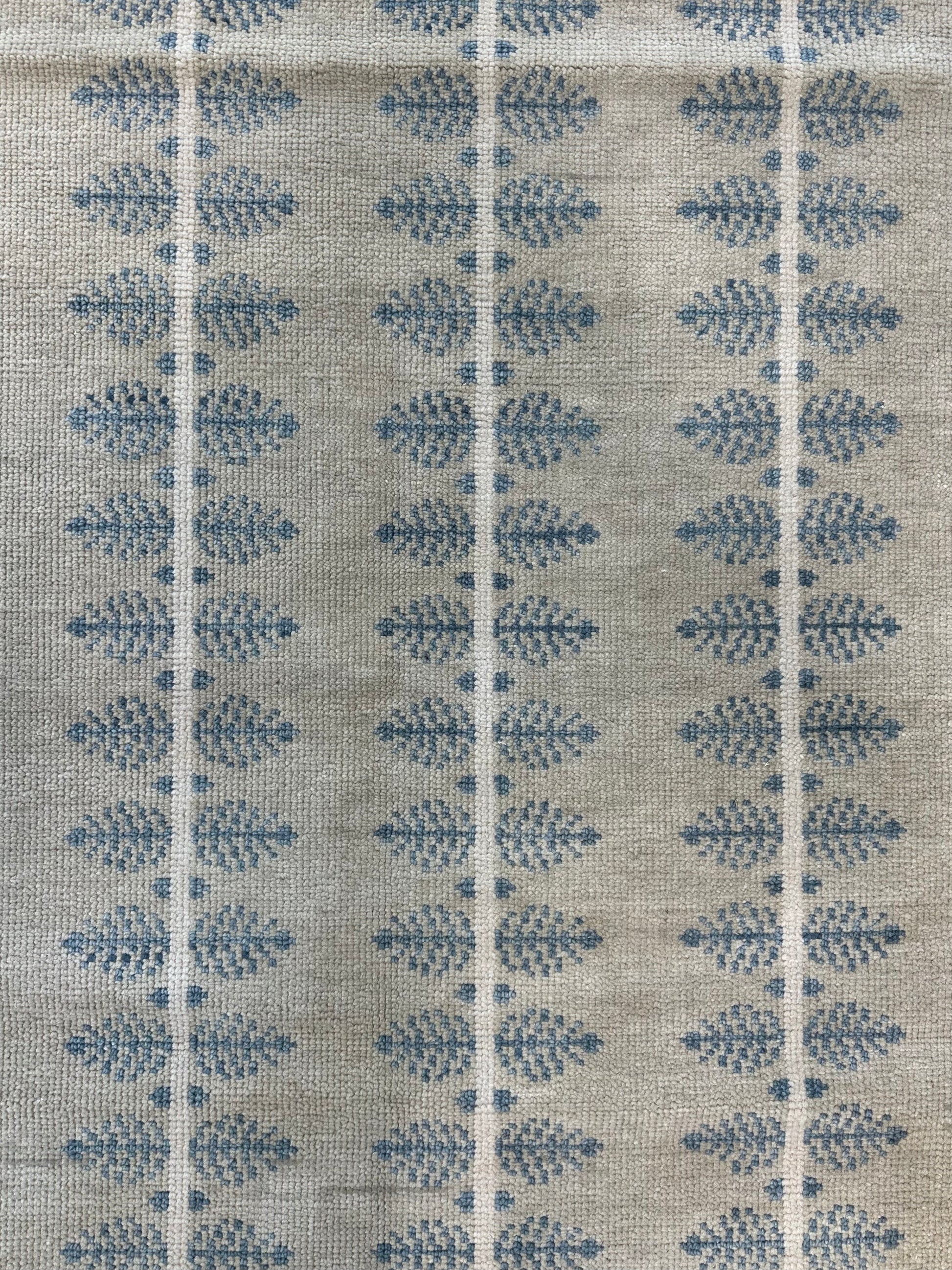Bea Modern Oushak rug, warm gray, cream, gray-blue — hand-knotted wool area rug