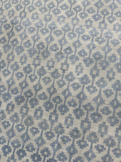 Ella Blue Modern Oushak rug — hand-knotted wool in blue with light blue