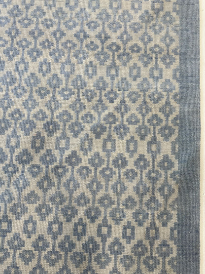 Ella Blue Modern Oushak rug close-up, light blue, hand-knotted 100% wool