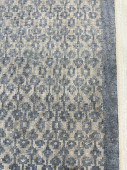 Ella Blue Modern Oushak rug, light blue, hand-knotted wool — alternate view