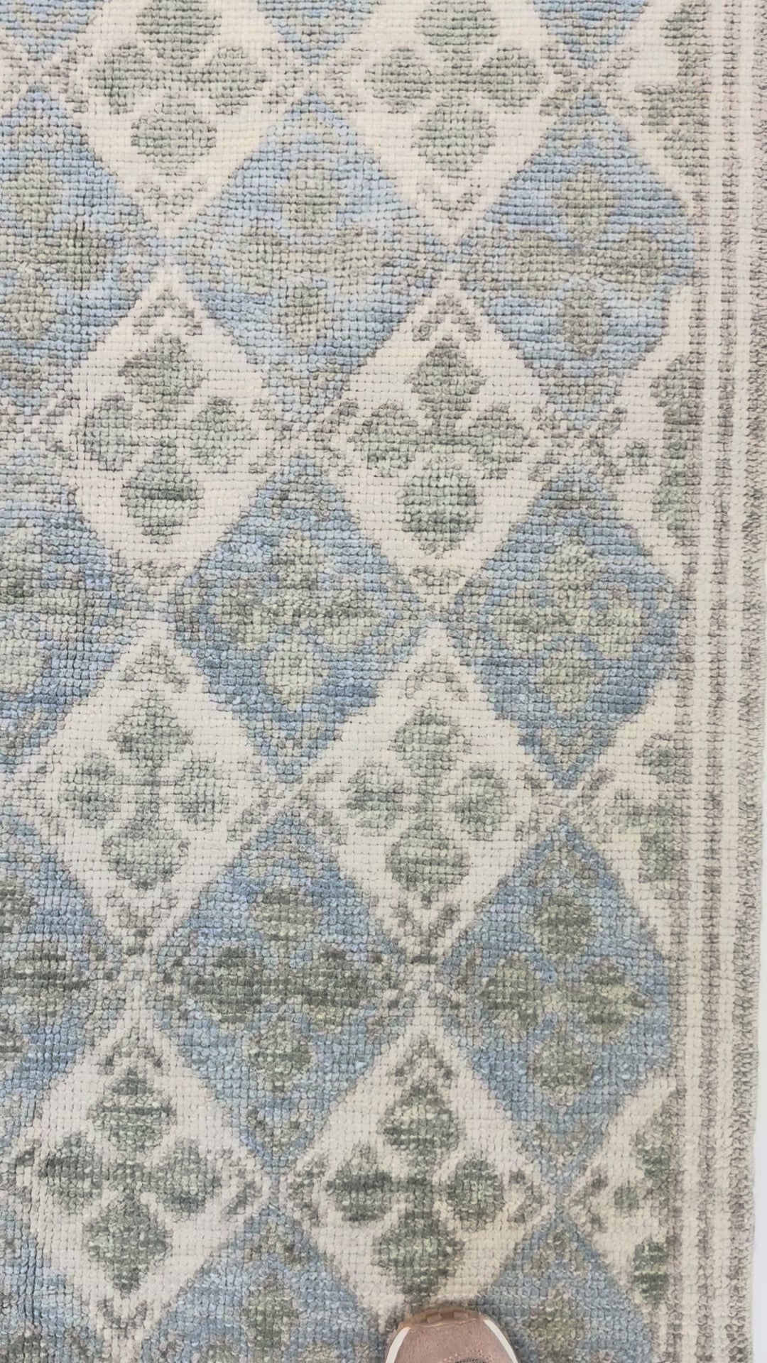 Video of Martha Blue and green Turkish Oushak