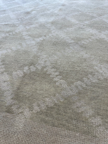Anne Modern Oushak rug, warm gray, very light gray — hand-knotted wool area rug